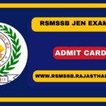 Rajasthan JEN Admit Card 2025, Download Junior Engineer Hall Ticket