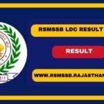 RSMSSB LDC Result 2024 Declared Today, Check Cut off Marks