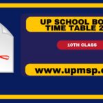 UP Board 10th Time Table 2025, Download Date Sheet PDF