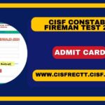 CISF Constable/ Fireman PET/PST Admit Card 2024 Out: Download Hall Ticket