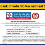 Central Bank of India SO Recruitment 2025: Apply Now for 62 IT Officer Vacancies