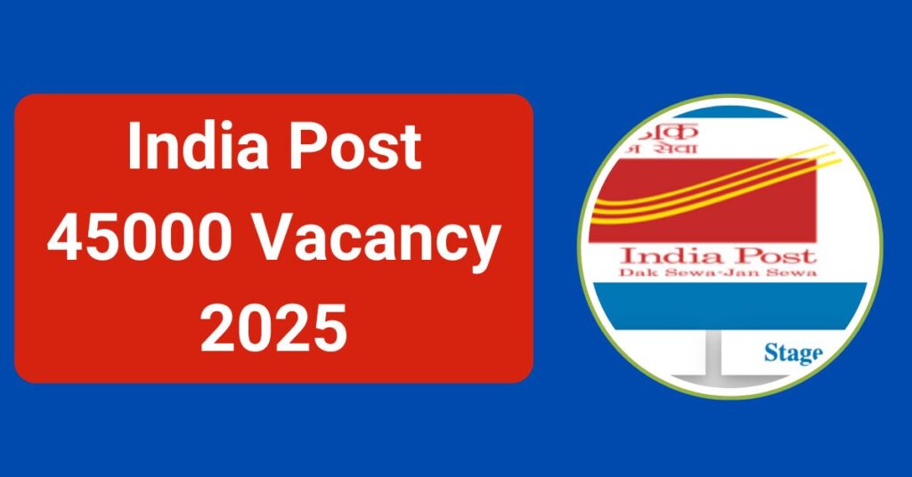 India Post Office 45000 Vacancy 2025 Notification-GDS BPM ABPM