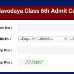 JNVST Navodaya Class 6th Admit Card 2025 Out, Download NVS Hall Ticket