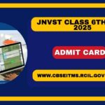 JNVST Navodaya Class 6th Admit Card 2025 Out, Download NVS Hall Ticket