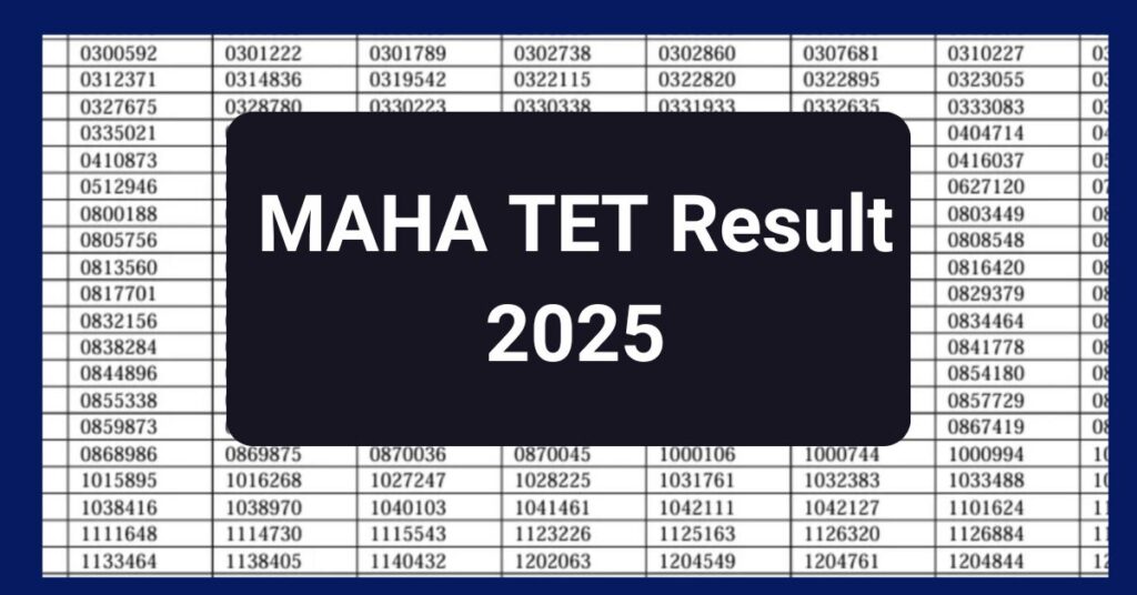 MAHA TET Result 2025