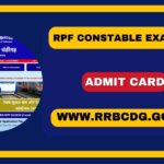 RPF Constable Admit Card 2025, Download Hall Ticket-rrbcdg.gov.in