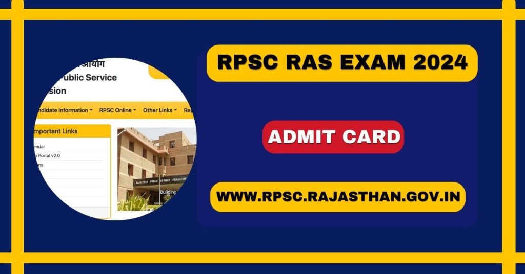 RPSC RAS Pre Admit Card 2024