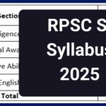 RPSC SI Syllabus 2025 & Exam Pattern, Download Paper I & II Syllabus PDF