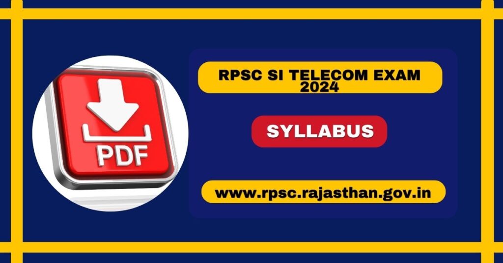 RPSC SI Telecom Syllabus 2024