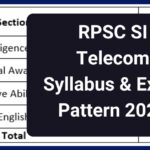 RPSC SI Telecom Syllabus & Exam Pattern 2025, Check Topic Wise Syllabus