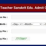 RPSC Sr. Teacher Sanskrit Edu. Admit Card 2024 Out, Check Direct Link