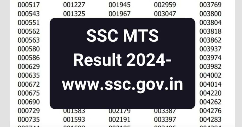 SSC MTS Result 2024