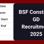 BSF Constable GD Recruitment 2025, Check Eligibility, Fees & Exam Pattern