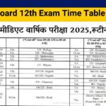 Bihar Board 12th Exam Time Table 2025, Check BSEB XII Date Sheet