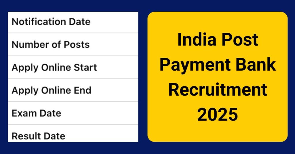  India Post Payment Bank Recruitment 2025