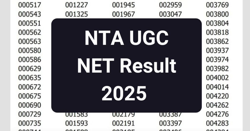 NTA UGC NET Result 2025 