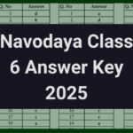 JNV Navodaya Class 6 Answer Key 2025, Download Phase 1 Paper PDF