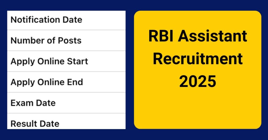 RBI Assistant Recruitment 2025