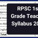 RPSC 1st Grade Teacher Syllabus 2025, Subject Wise Syllabus PDF