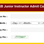 RSMSSB Junior Instructor Admit Card 2025, Download Hall at-rsmssb.rajasthan.gov.in