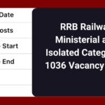 RRB Railway Ministerial and Isolated Categories 1036 Vacancy 2025: Apply Form