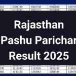 Rajasthan Pashu Parichar Result 2025, Check Score Card & Merit List