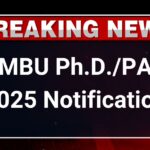 TMBU Ph.D./PAT 2025 Notification: Apply Online Form & Seats Details