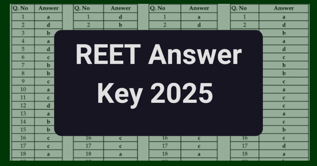 REET Answer Key 2025, reet answer key 27 feb 2025,reet answer key 28 feb 2025,reet answer key 2025_myupsc,