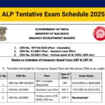 RRB JE & ALP Tentative Exam Schedule 2025 CBT-2