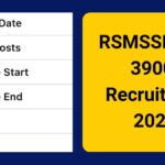 RSMSSB VDO 39000 Recruitment 2025 Notification, Check Eligibility, Application Process & Exam Pattern