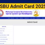 MSBU Admit Card 2025 For UG and PG Courses, Direct Link-msbuexam.in