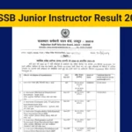 RSMSSB Junior Instructor Result 2025, Check Category Wise Cut off Marks